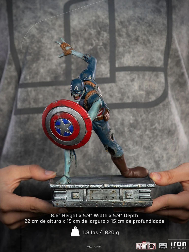 Iron Studios Marvel What if...? Zombie Captain America Art Scale 1/10 Scale Polystone Statue